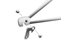 Math Salden GH018 Aluminium Derailleurhanger-Zilver -Fietscomponenten Winkel gh 018 assembly