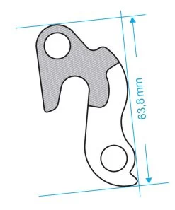 Math Salden GH068 Aluminium Derailleurhanger-Zilver -Fietscomponenten Winkel gh 068 draw