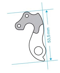 Math Salden GH080 Aluminium Derailleurhanger-Zilver -Fietscomponenten Winkel gh 080 draw