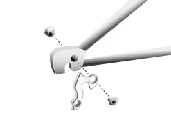 Math Salden GH117 Aluminium Derailleurhanger-Zilver -Fietscomponenten Winkel gh 117 assembly