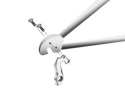 Math Salden GH122 Aluminium Derailleurhanger-Zilver -Fietscomponenten Winkel gh 122 assembly