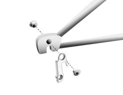 Math Salden GH124 Aluminium Derailleurhanger-Zilver -Fietscomponenten Winkel gh 124 assembly