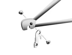 Math Salden GH200 Aluminium Derailleurhanger-Zilver -Fietscomponenten Winkel gh 200 assembly