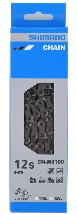Shimano XT M8100 12sp Ketting (126 Schakels)-Zilver 2 Shimano XT M8100 12sp Ketting (126 Schakels)-Zilver - Afbeelding 2