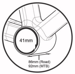 Prestine BB86/92 Press-Fit Adapters Shimano Threaded-Zwart -Fietscomponenten Winkel pt 6624at 3